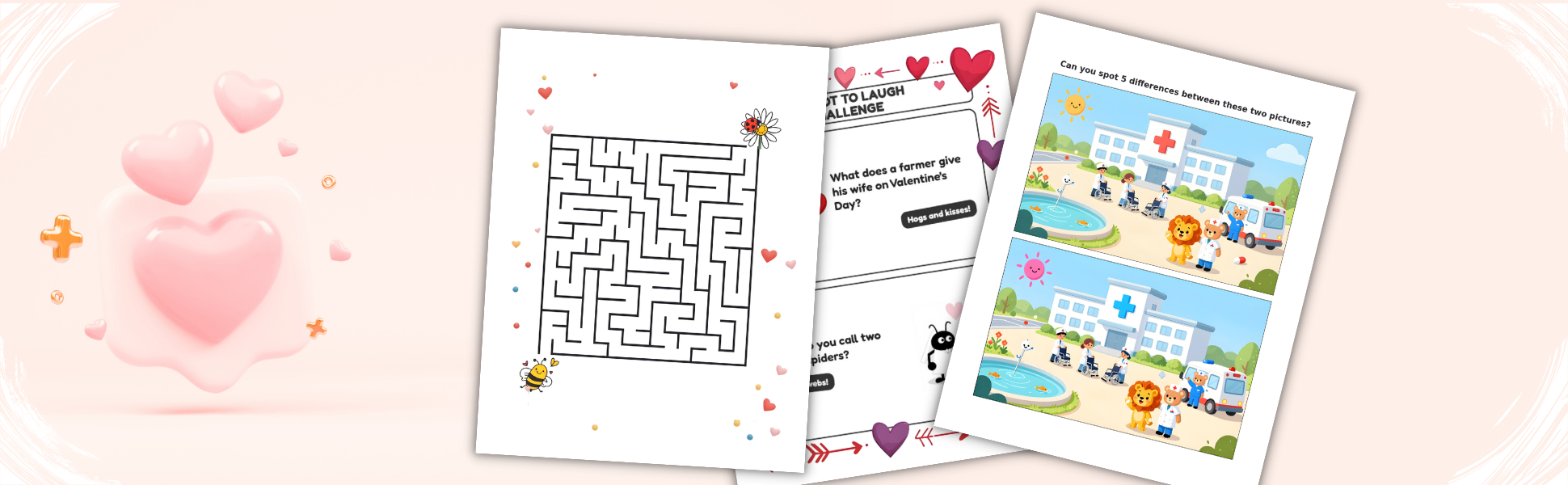 Kids Hearts Activity Book Page Examples