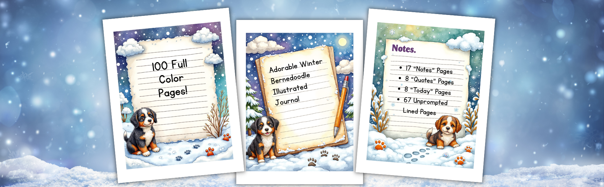 Winter Bernedoodles Full Color Book Details