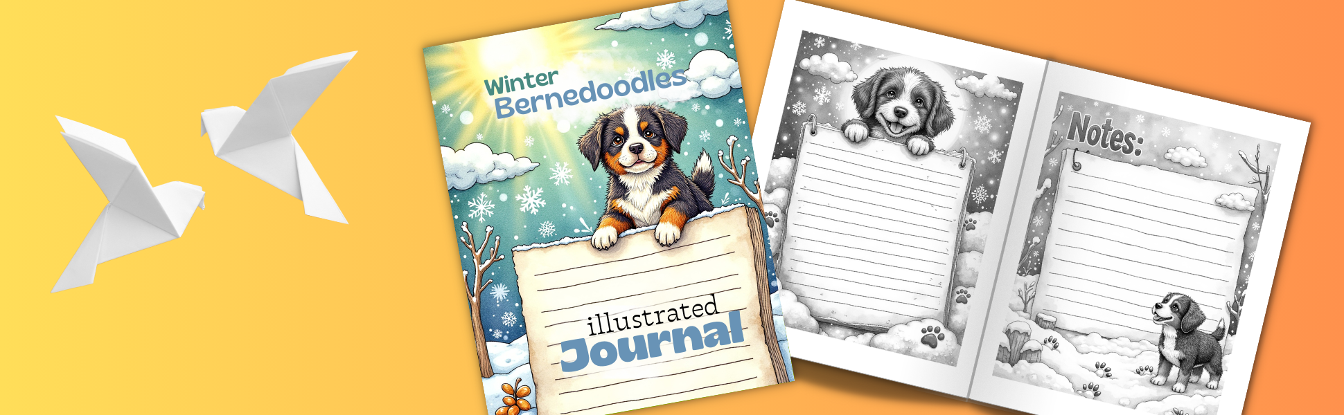 Winter Bernedoodles Black and White Book Interior