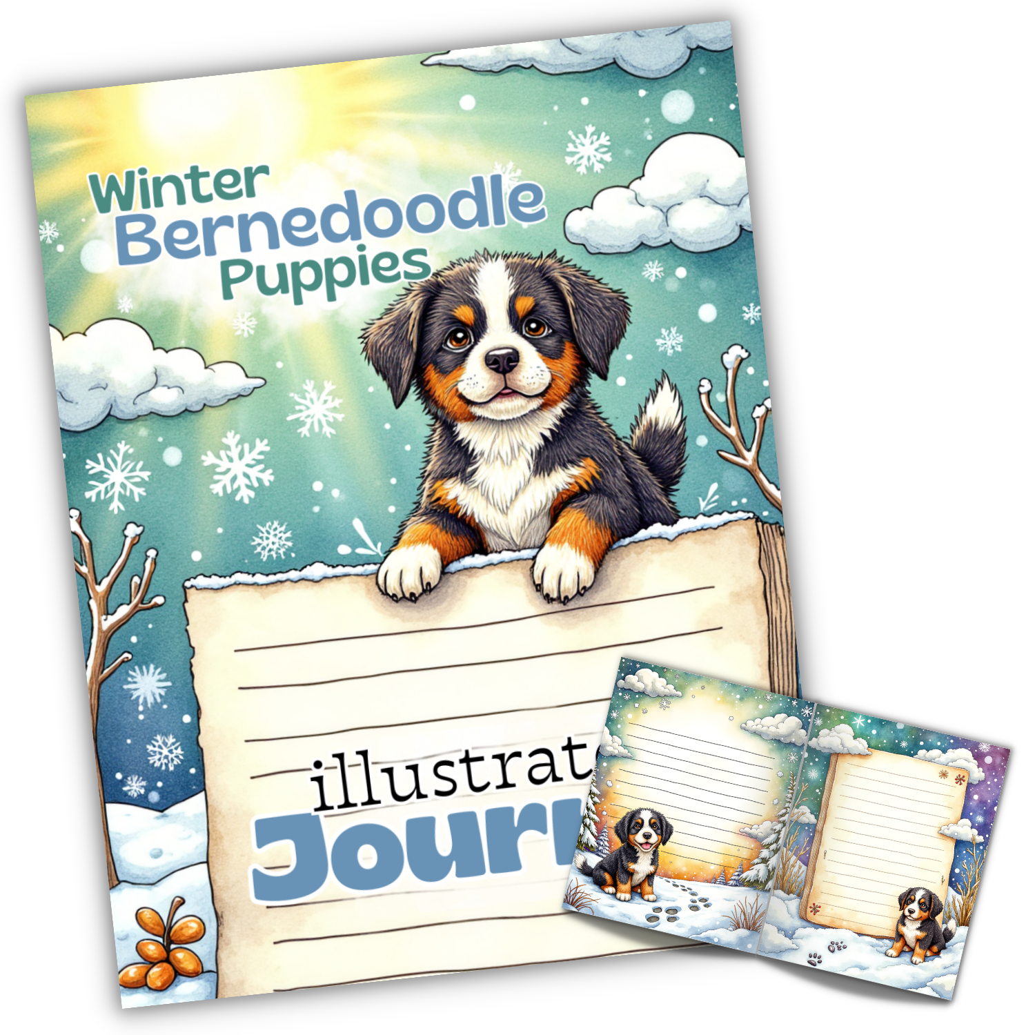 Winter Bernedoodles Full Color Book Cover